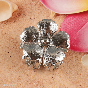 New Product Small Flower Hair Claw Clips Non-Slip Metal Hair Clamps