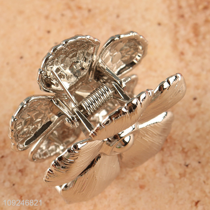 New Product Small Flower Hair Claw Clips Non-Slip Metal Hair Clamps