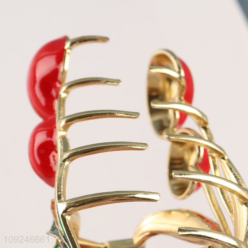 Factory Price Metal Cherry Hair Claw Clips for Thin & Thick Hair