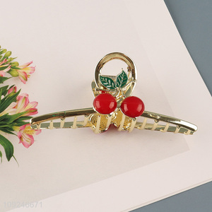 China Imports Metal Cherry Claw Clips Non-Slip Hair Claw Clips