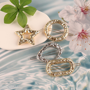 Hot Selling Metal Hair Clips Hollow Out Fashion Hairpins for Women