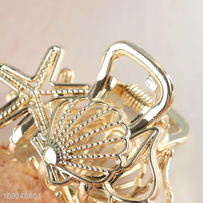 Hot Selling Ocean Hair Claw Clips Metal Hair Jaw Clips for Women