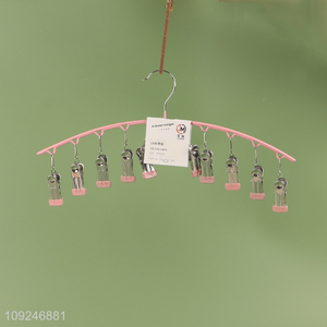 Top products household 10clips clothes hanger socks drying rack for sale