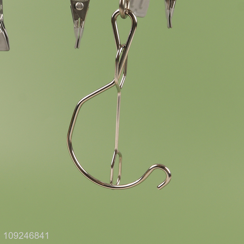 Top selling household 20clips clothes hanger socks drying rack wholesale