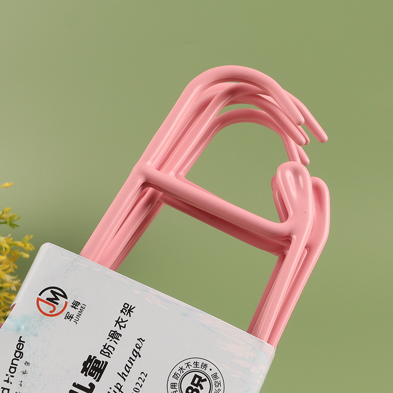 China supplier household anti-slip children clothes hanger clothes drying rack