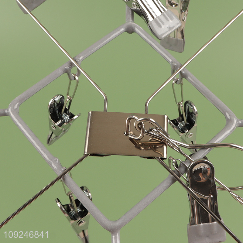 Top selling household 20clips clothes hanger socks drying rack wholesale