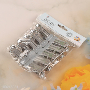 Online wholesale 10pcs household stainless steel clothes pegs clothes clips