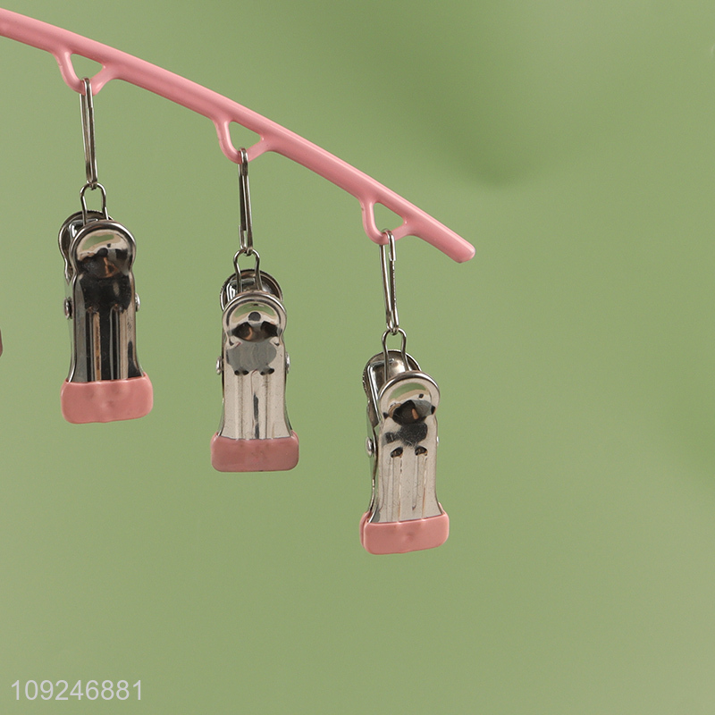 Top products household 10clips clothes hanger socks drying rack for sale