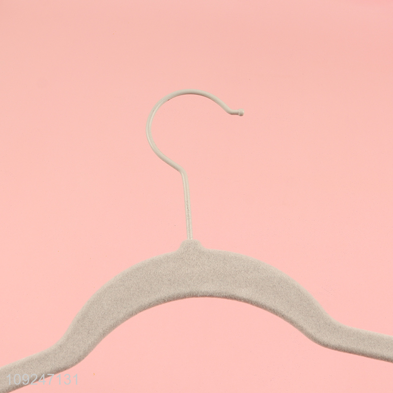 China supplier multicolor household anti-slip flocked clothes hanger coat hanger for sale