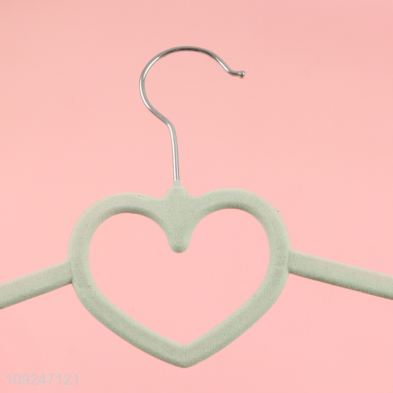 Low price non-slip household flocked clothes hanger coat hanger for sale