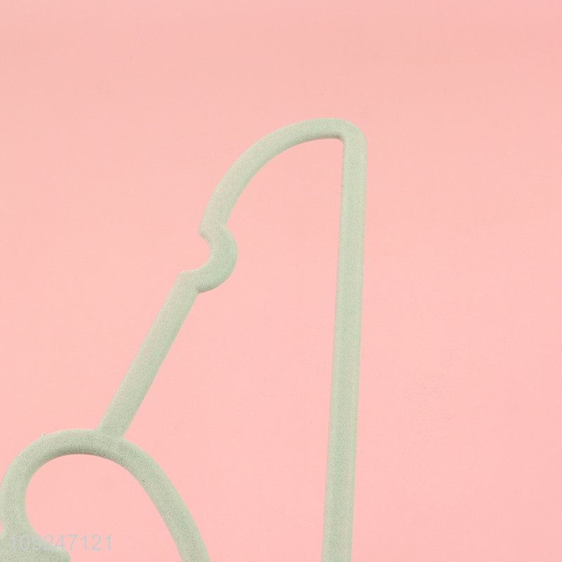 Low price non-slip household flocked clothes hanger coat hanger for sale
