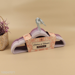 Top selling 25pcs flocked clothes hanger coat hanger set for household