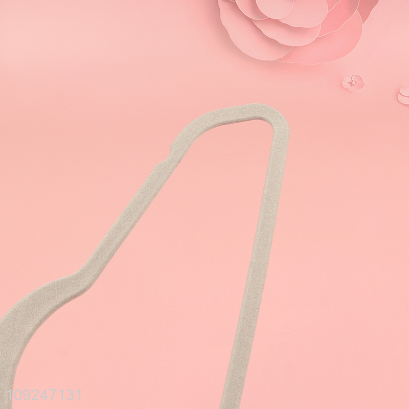 China supplier multicolor household anti-slip flocked clothes hanger coat hanger for sale