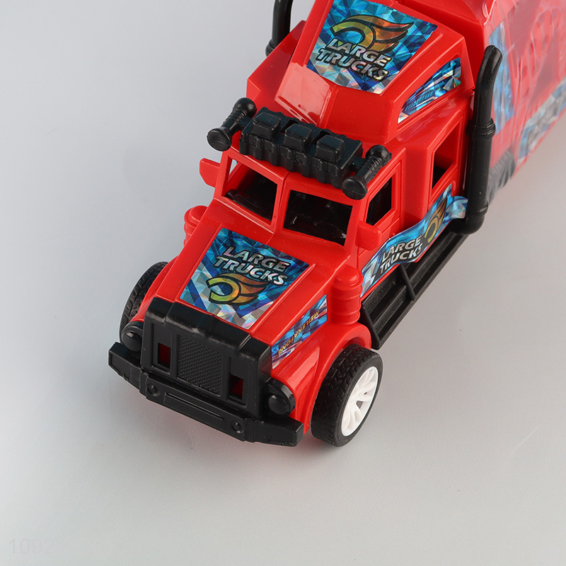 High Quality Inertia Toy Tractor Trailer Toy Set with Pull Back Car