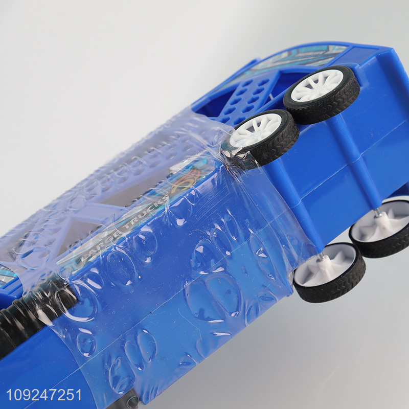 Hot Selling Push and Go Toy Tractor Trailer Set with Pull Back Car