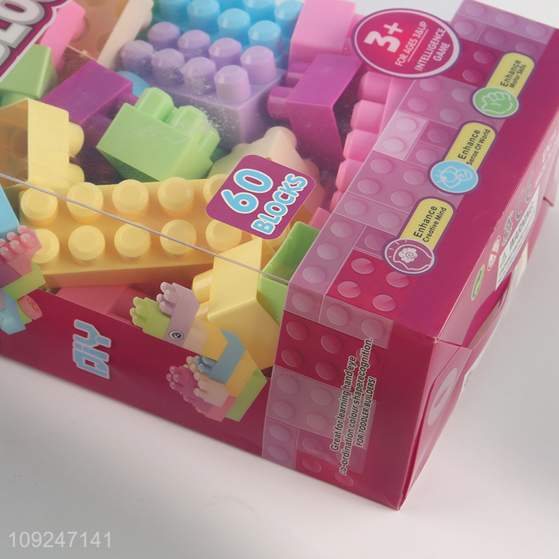 China Wholesale 60 Pieces Plastic Building Blocks Educational Toy for Kids