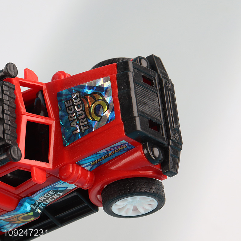 Factory Supplt Push and Go Toy Tractor Trailer Set with Pull Back Car