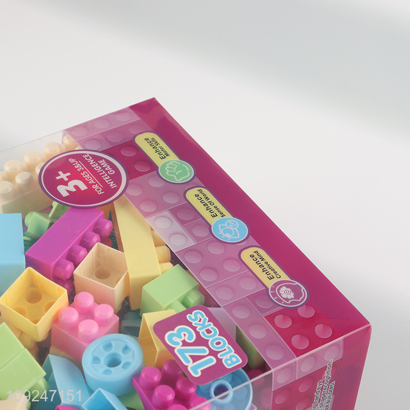 New Arrival 173 Pieces Plastic Building Blocks Montessori Toy for Toddlers