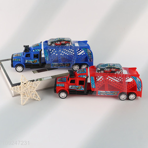 Factory Supplt Push and Go Toy Tractor Trailer Set with Pull Back Car