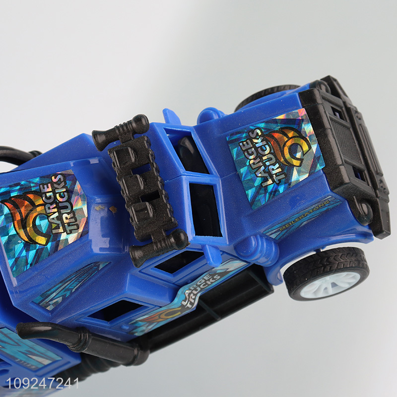 Good Quality Inertia Toy Tractor Trailer Toy Set with Pull Back Car