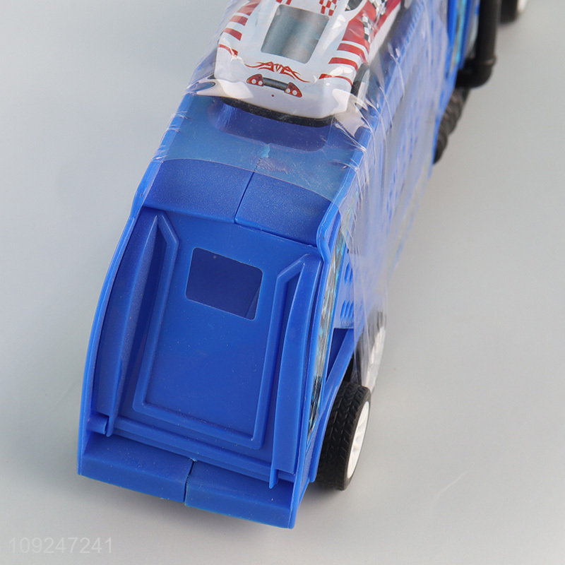 Good Quality Inertia Toy Tractor Trailer Toy Set with Pull Back Car