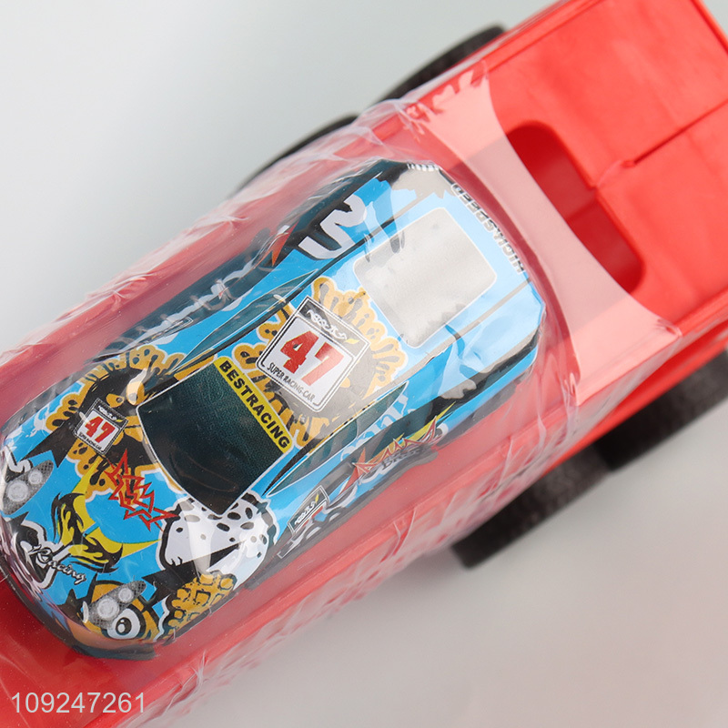 High Quality Inertia Toy Tractor Trailer Toy Set with Pull Back Car