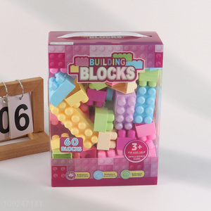 China Wholesale 60 Pieces Plastic Building Blocks Educational Toy for Kids