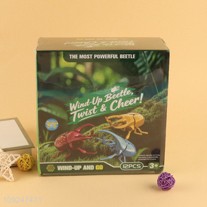 New Product Wind Up Toy Realistic Beetle Crawling Insect Toy for Kids