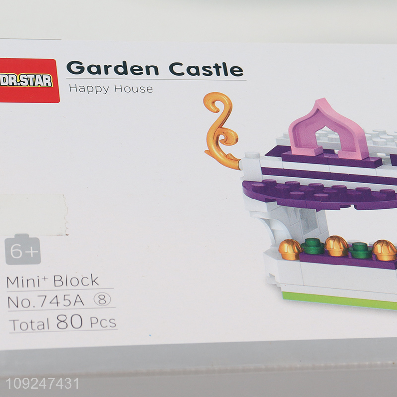 Hot Selling 80 Pieces Mini Building Blocks Toy Set for Kids (Garden Castle)