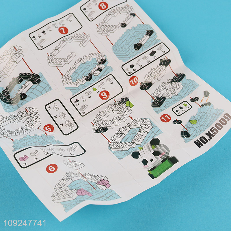 Factory Price 202PCS Mini Building Blocks Toy Set Mini Panda Building Blocks