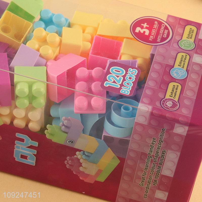 New Product 120 Pieces Plastic Building Blocks Montessori Toy for Kids