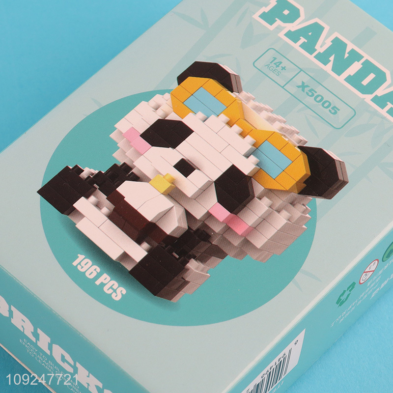 High Quality 196PCS Mini Building Blocks Toy Set Mini Panda Building Blocks