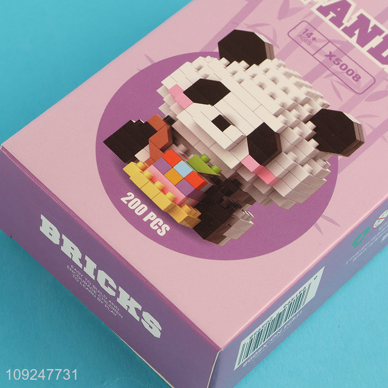 New Product 200PCS Mini Building Blocks Toy Set Mini Panda Building Blocks