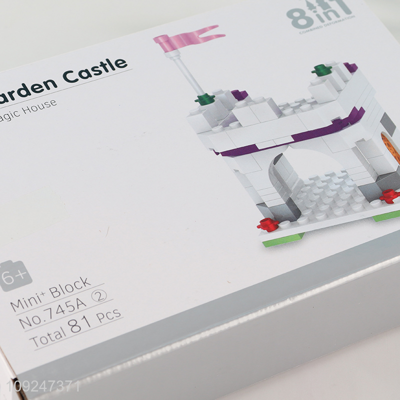 Factory Price 81 Pieces Mini Building Blocks Toy Set for Kids (Garden Castle)