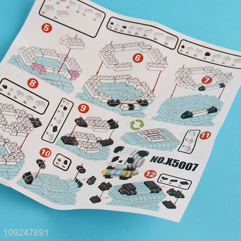 New Arrival 245PCS Mini Building Blocks Toy Set Mini Panda Building Blocks