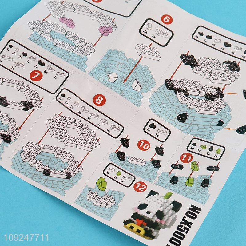 Hot Selling 216PCS Mini Building Blocks Toy Set Mini Panda Building Blocks