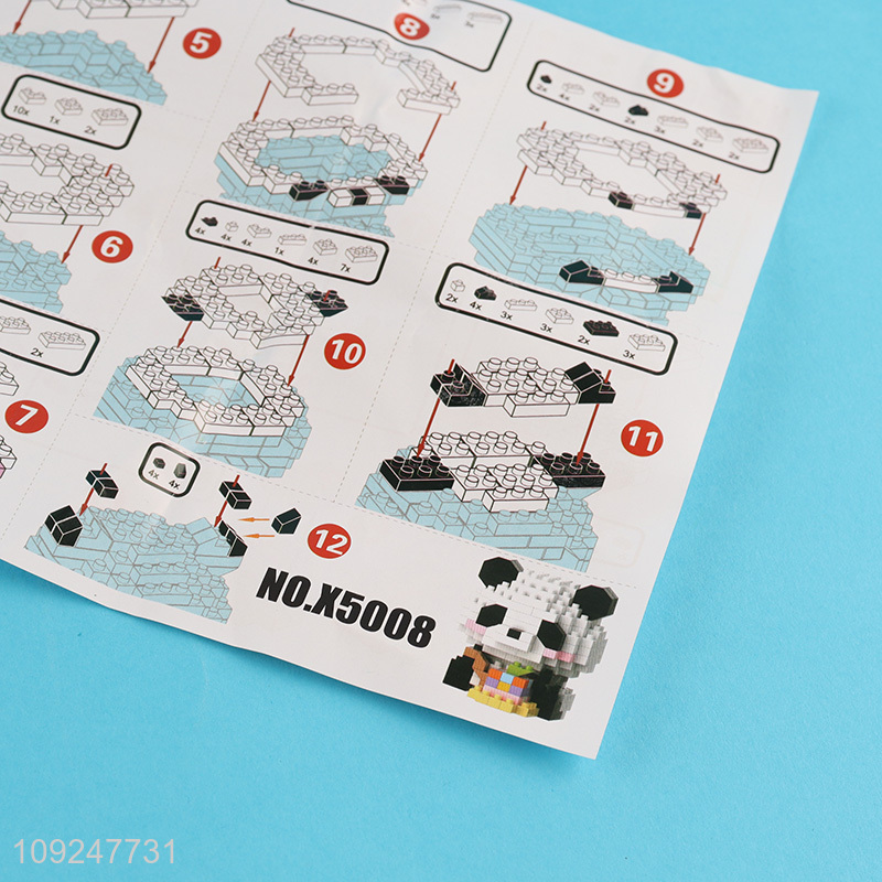 New Product 200PCS Mini Building Blocks Toy Set Mini Panda Building Blocks