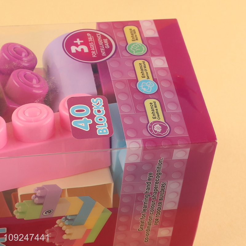 High Quality 40 Pieces Plastic Building Blocks Educational Toy for Kids