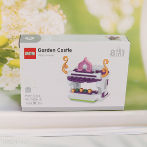 Hot Selling 80 Pieces Mini Building Blocks Toy Set for Kids (Garden Castle)