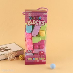 High Quality 40 Pieces Plastic Building Blocks Educational Toy for Kids