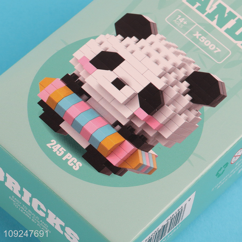 New Arrival 245PCS Mini Building Blocks Toy Set Mini Panda Building Blocks