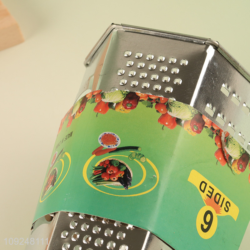 Good Quality Cheese Grater 6 Sides Box Grater for Vegetables Potatoes Cheese Ginger
