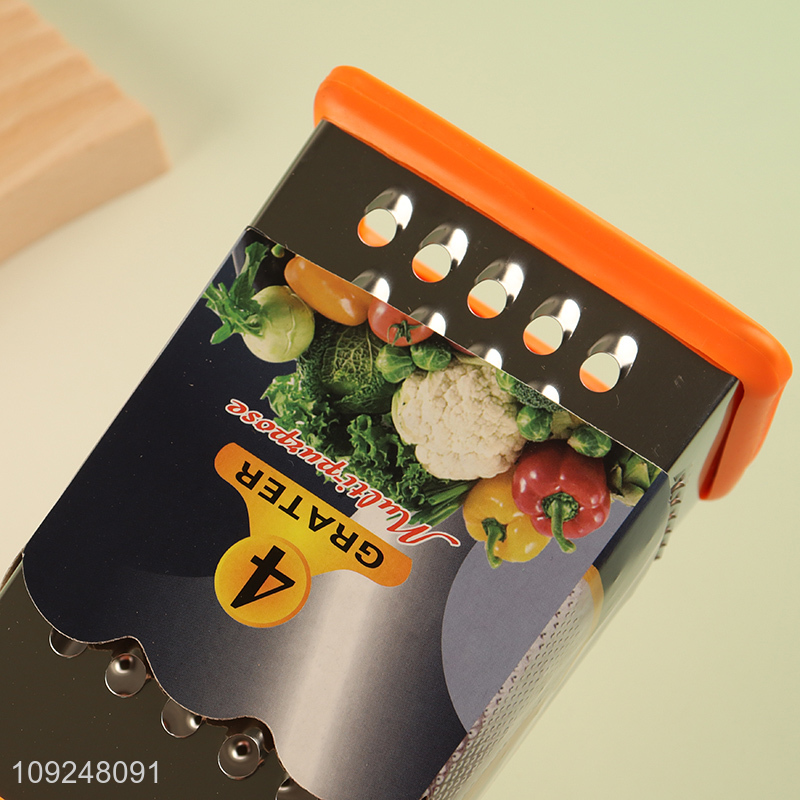 Factory Supply 7 Inch Cheese Grater Stainless Iron 4 Sides Box Grater Kitchen Tools