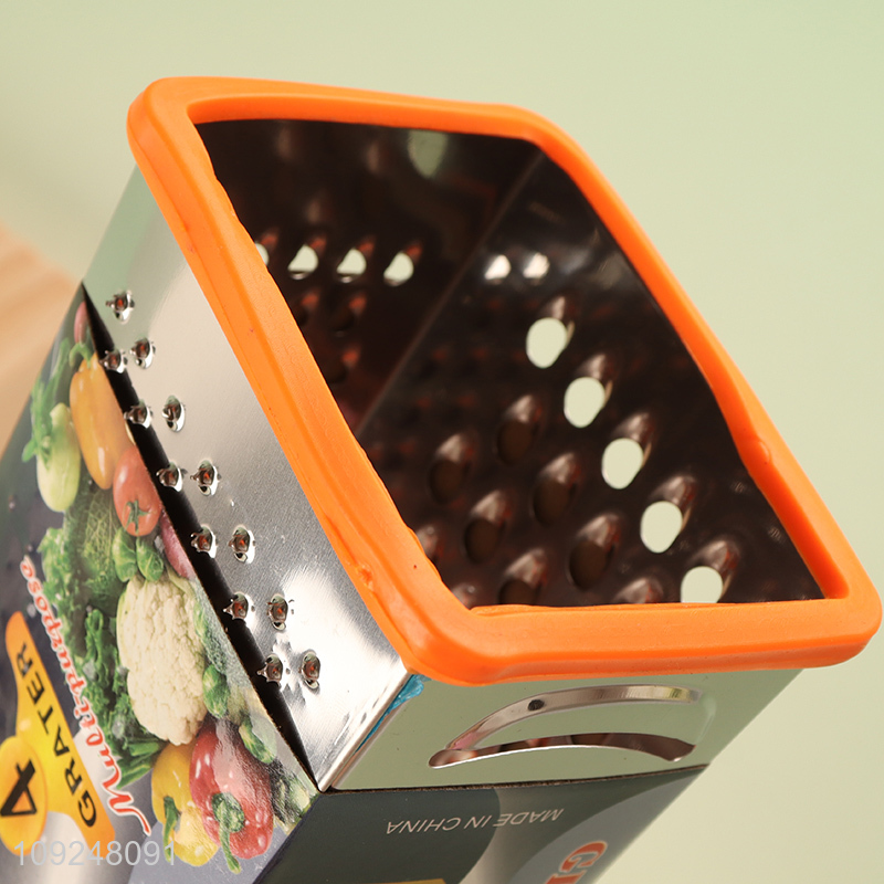 Factory Supply 7 Inch Cheese Grater Stainless Iron 4 Sides Box Grater Kitchen Tools