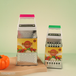 New Arrival Cheese Grater 4-Sided Cheese Box Grater for Vegetables Potatoes Carrots