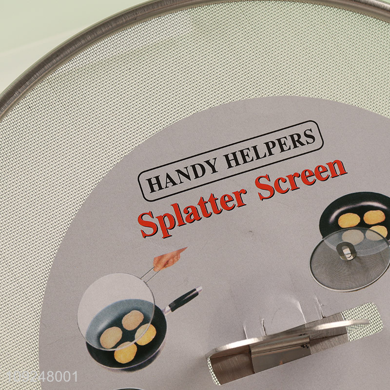 China Imports Stainless Steel Ultra Fine Mesh Splatter Screen with Foldable Knob