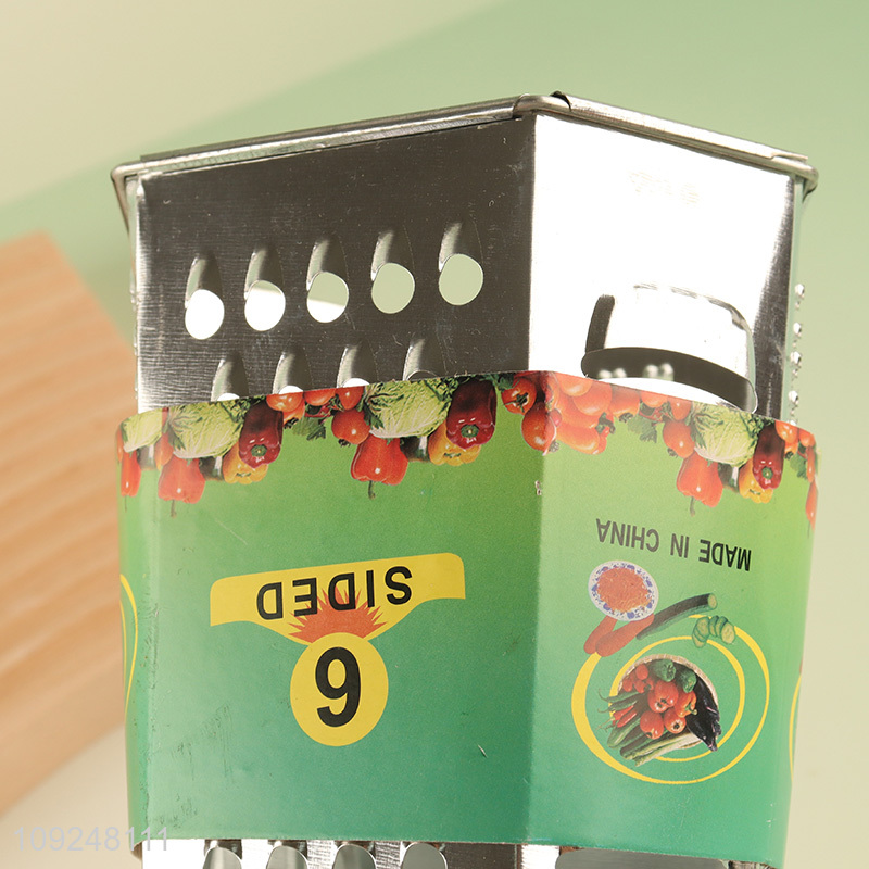 Good Quality Cheese Grater 6 Sides Box Grater for Vegetables Potatoes Cheese Ginger