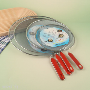 High Quality Fine Mesh Splatter Screen Hot Oil Splash Guard for Frying Pan