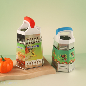 Good Quality Cheese Grater 6 Sides Box Grater for Vegetables Potatoes Cheese Ginger