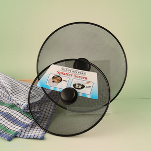 Factory Price Ultra Fine Mesh Splatter Screen Hot Oil Splash Guard with Knob
